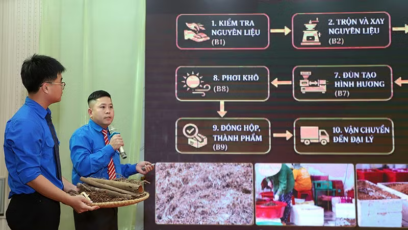 Thanh niên mang nông sản các địa phương đi tranh tài khởi nghiệp đổi mới sáng tạo
