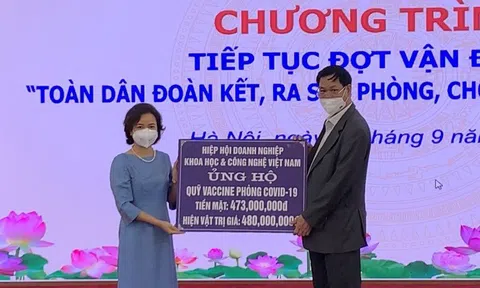 Hiệp hội Doanh nghiệp Khoa học & Công nghệ Việt Nam ủng hộ 953 triệu đồng vào Quỹ vaccine phòng, chống dịch COVID-19