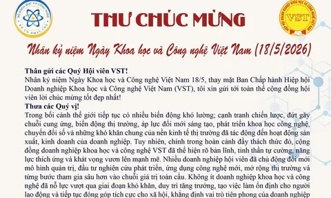 CHÚC MỪNG NHÂN KỶ NIỆM NGÀY KHOA HỌC VÀ CÔNG NGHỆ VIỆT NAM (18/05/2026)