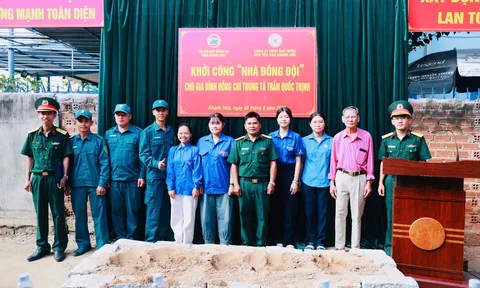 YẾN SÀO KHÁNH HOÀ HỖ TRỢ XÂY DỰNG “NHÀ ĐỒNG ĐỘI” ẤM TÌNH QUÂN DÂN
