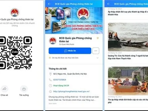 Cập nhật tin mưa lũ, phổ biến cách ứng phó thiên tai đến người dân qua Zalo