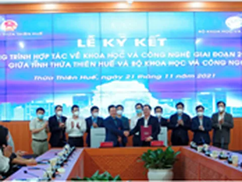 Lễ ký kết Chương trình hợp tác về khoa học và công nghệ giai đoạn 2021-2025 giữa UBND tỉnh Thừa Thiên Huế và Bộ KH&CN