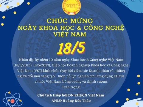 CHÚC MỪNG NGÀY KHOA HỌC & CÔNG NGHỆ VIỆT NAM